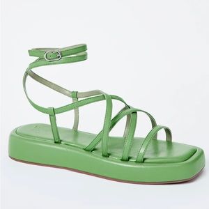JustFab Green Gladiator Sandal